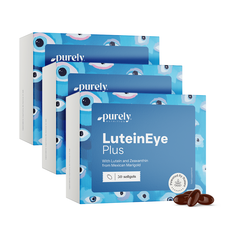 3x LuteinEye Plus – Komplex mit Lutein und Zeaxanthin, zusammen 90 Weichkapseln