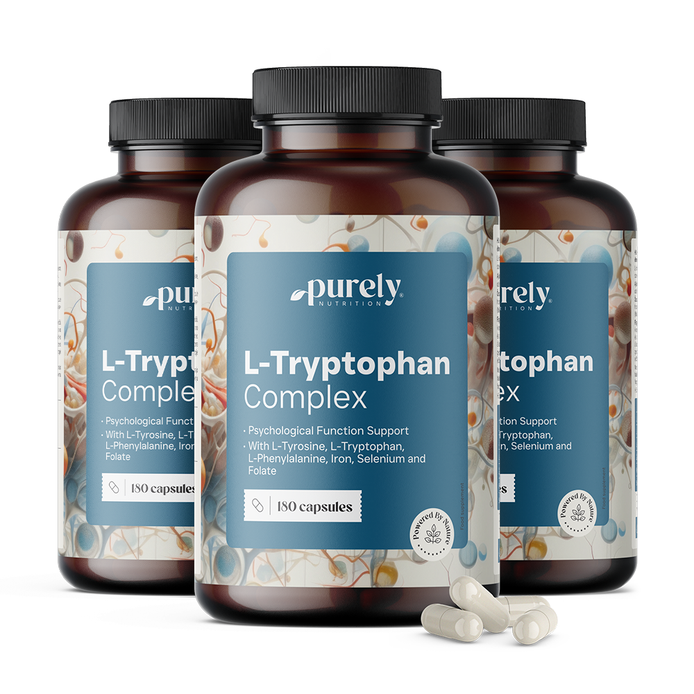 3x L-Tryptophan Komplex - Unterstützung der psychischen Funktion, zusammen 540 Kapseln