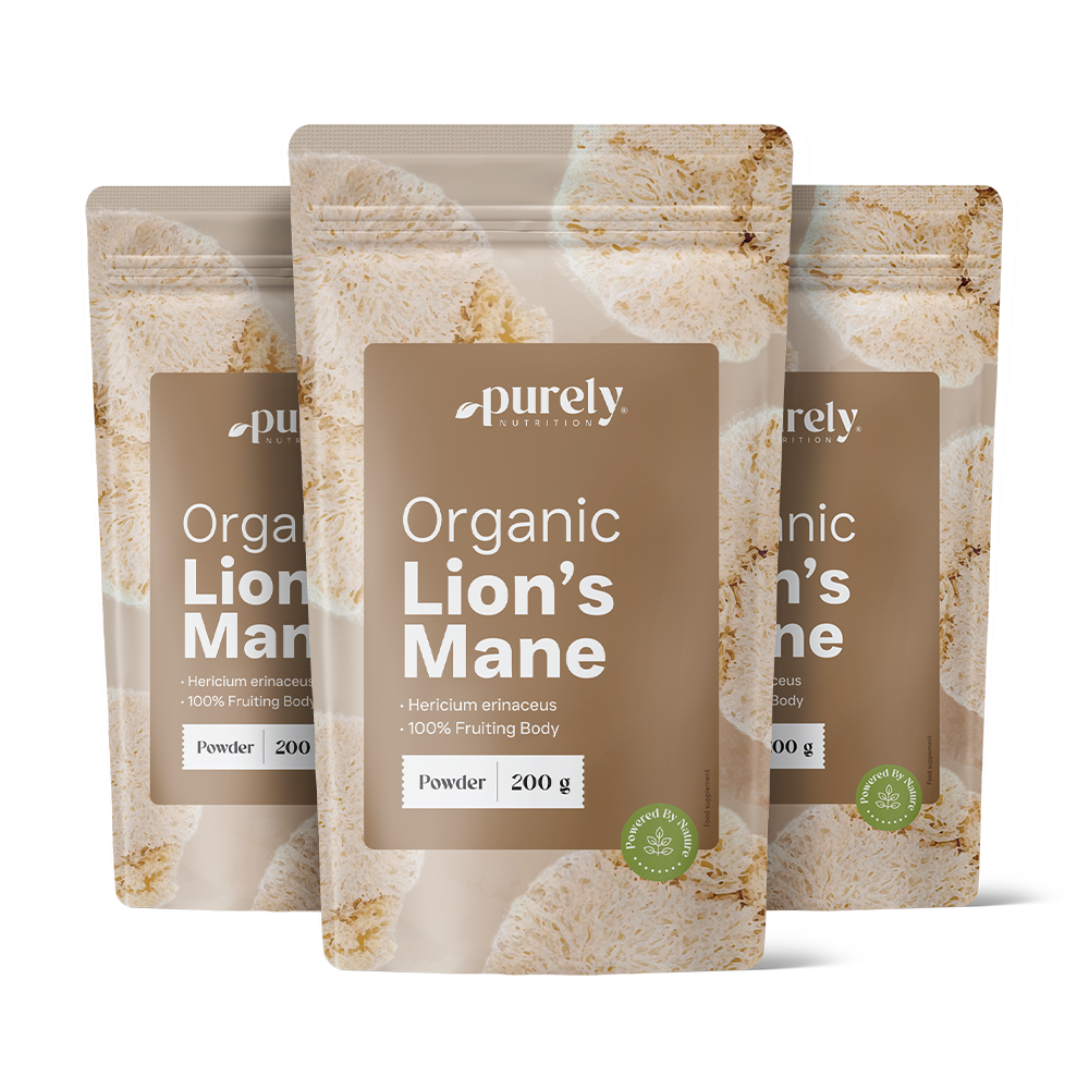 3x BIO Igelstachelbart (Löwenmähne) - Pilzpulver, zusammen 600 g