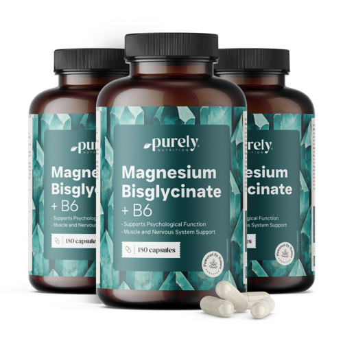 3x Magnesiumbisglycinat mit Vitamin B6, zusammen 540 Kapseln